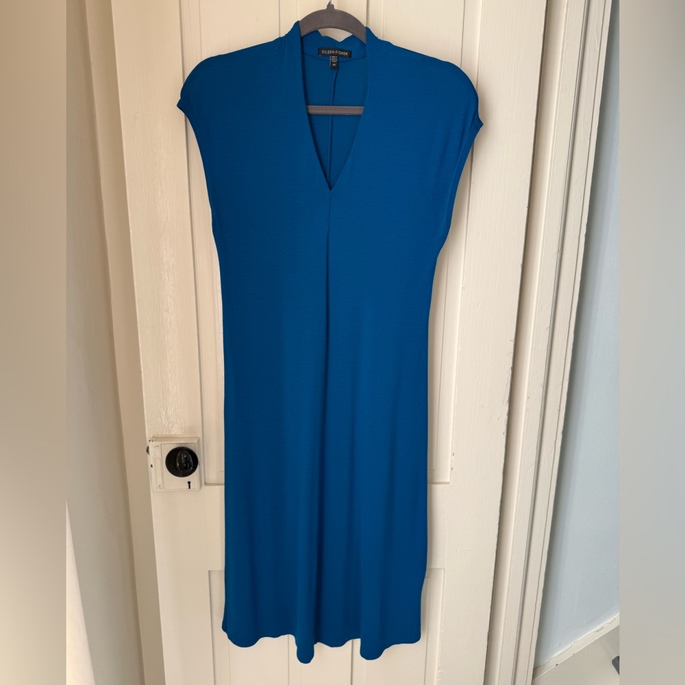 Eileen Fisher Vibrant Blue Midi Dress